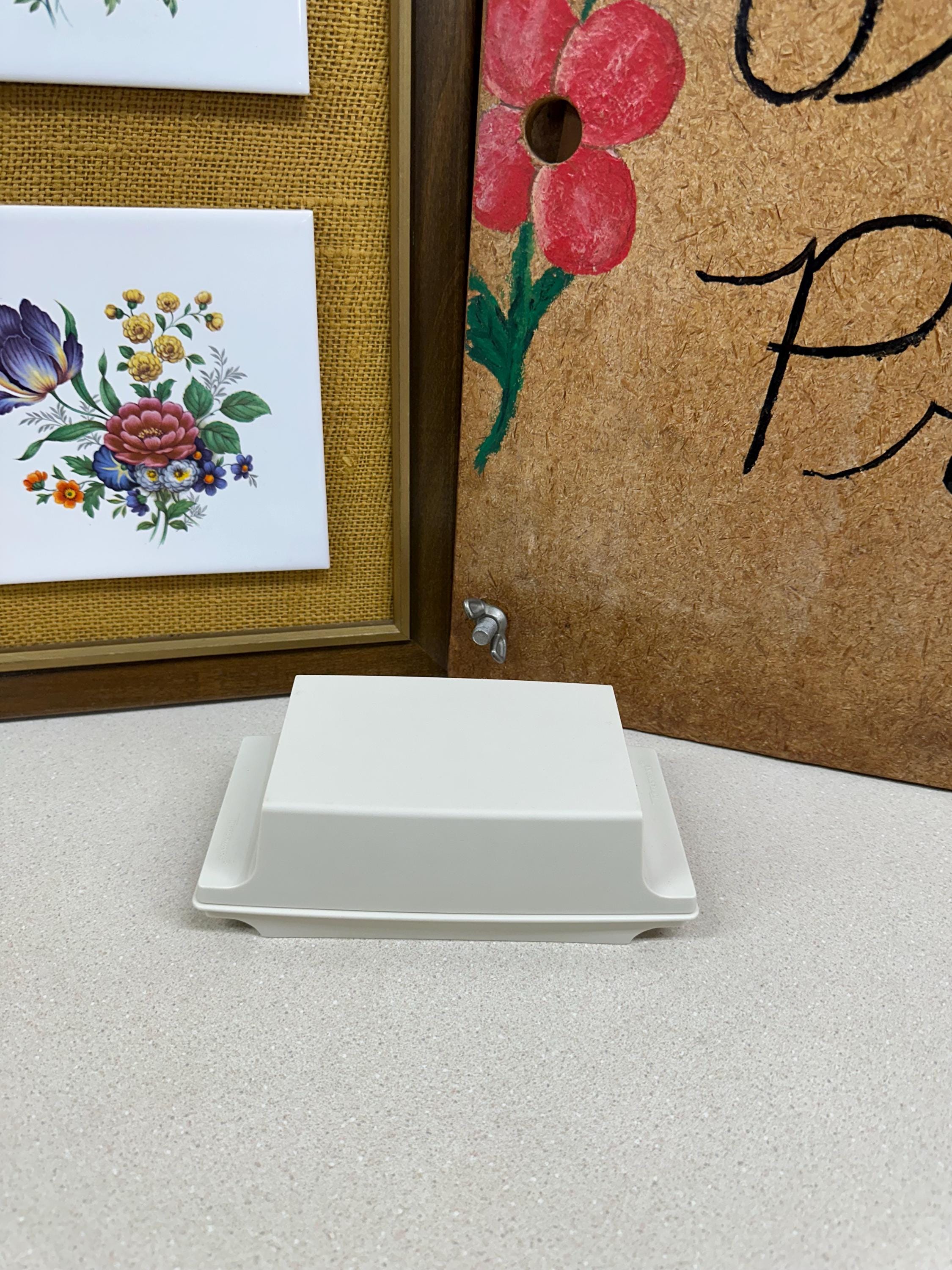 Vintage Butter Dish Tupperware Plastic Storage Container USA Made