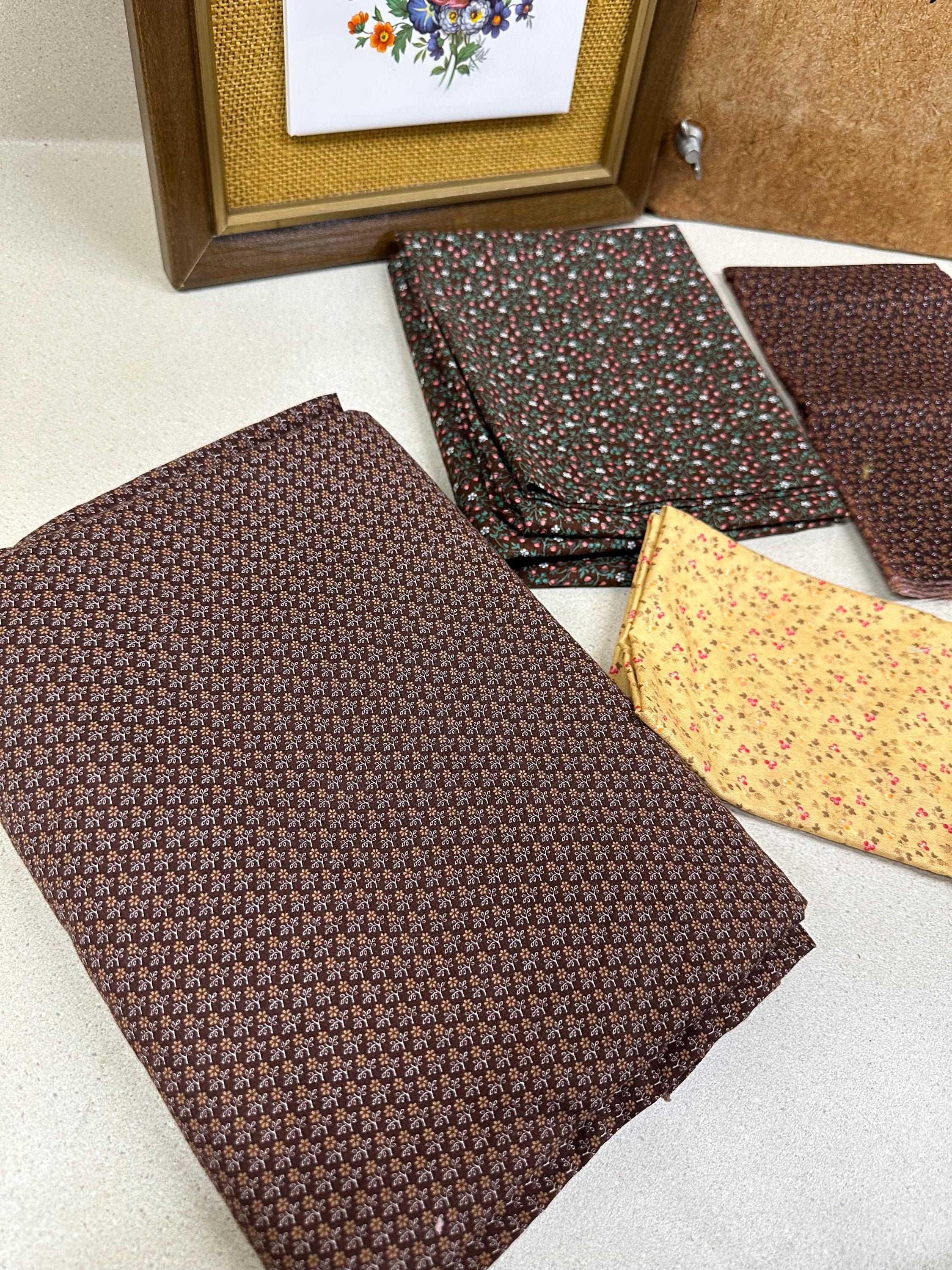 Vintage Floral Fabric Bundle: Retro Sewing & Craft Textiles, 7 Patterns