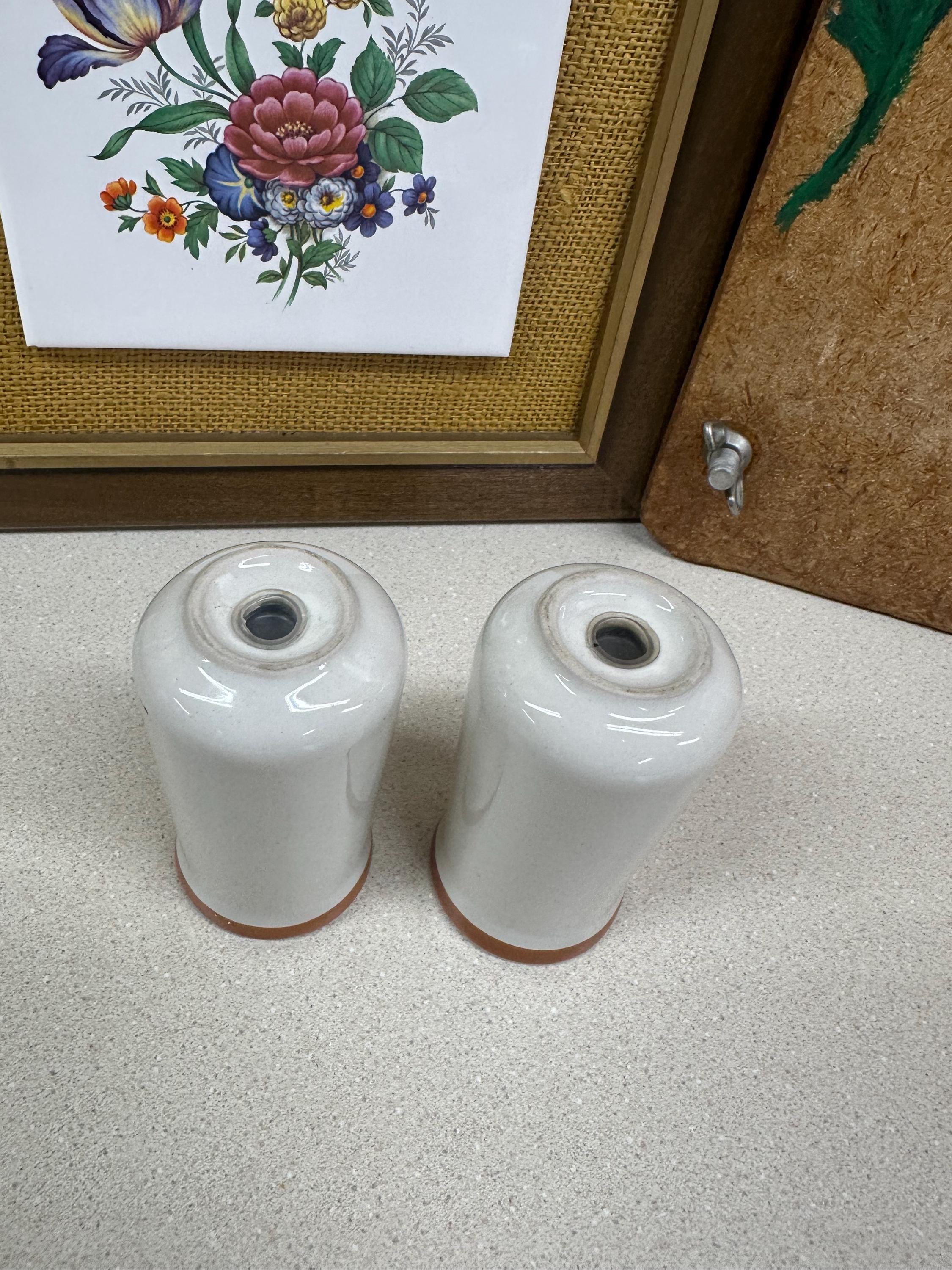 Vintage Salt and Pepper Shakers Andre Ponche' Stoneware Burnt Orange