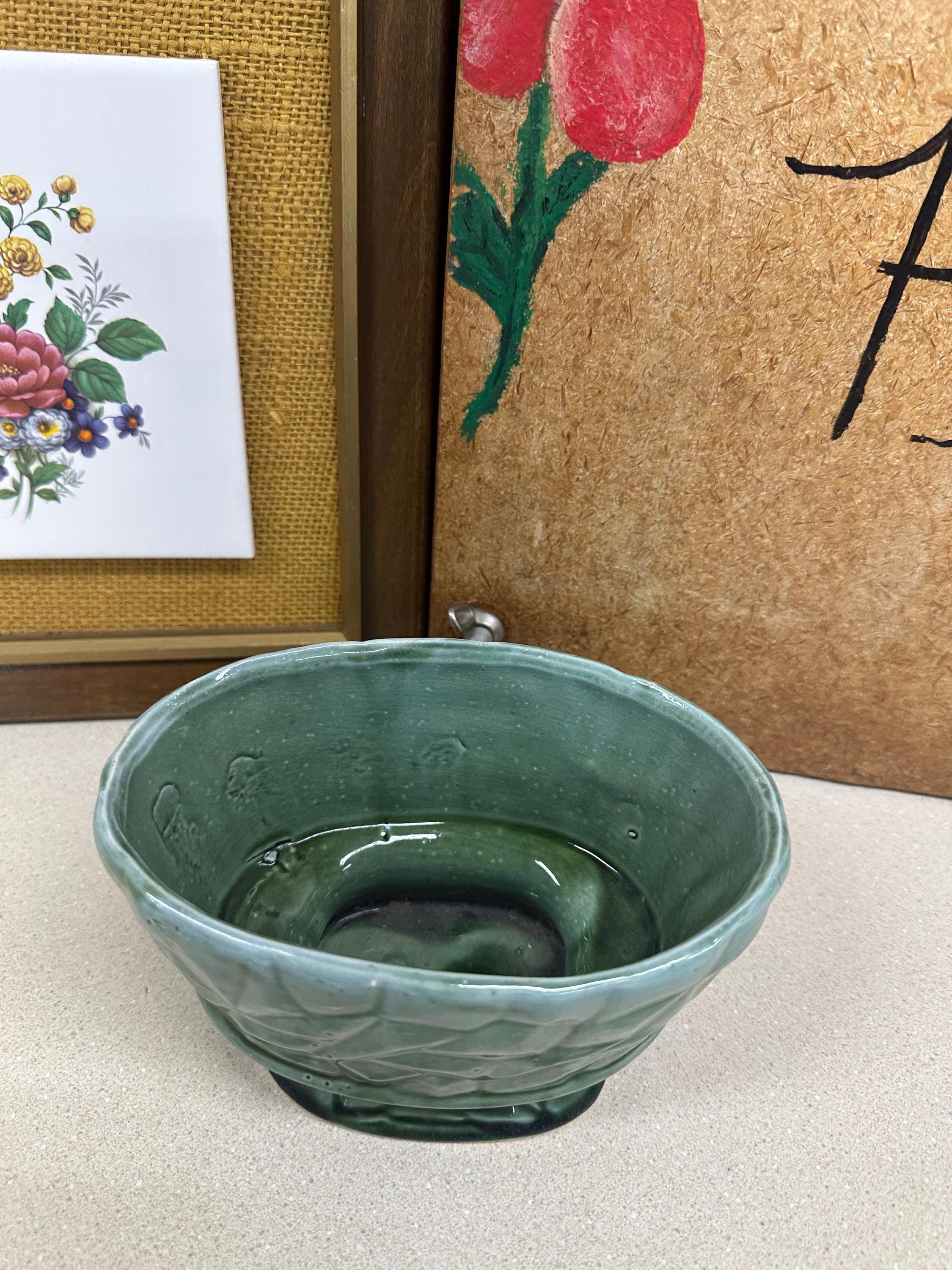 Vintage Green Planter: Indoor Plant Vessel