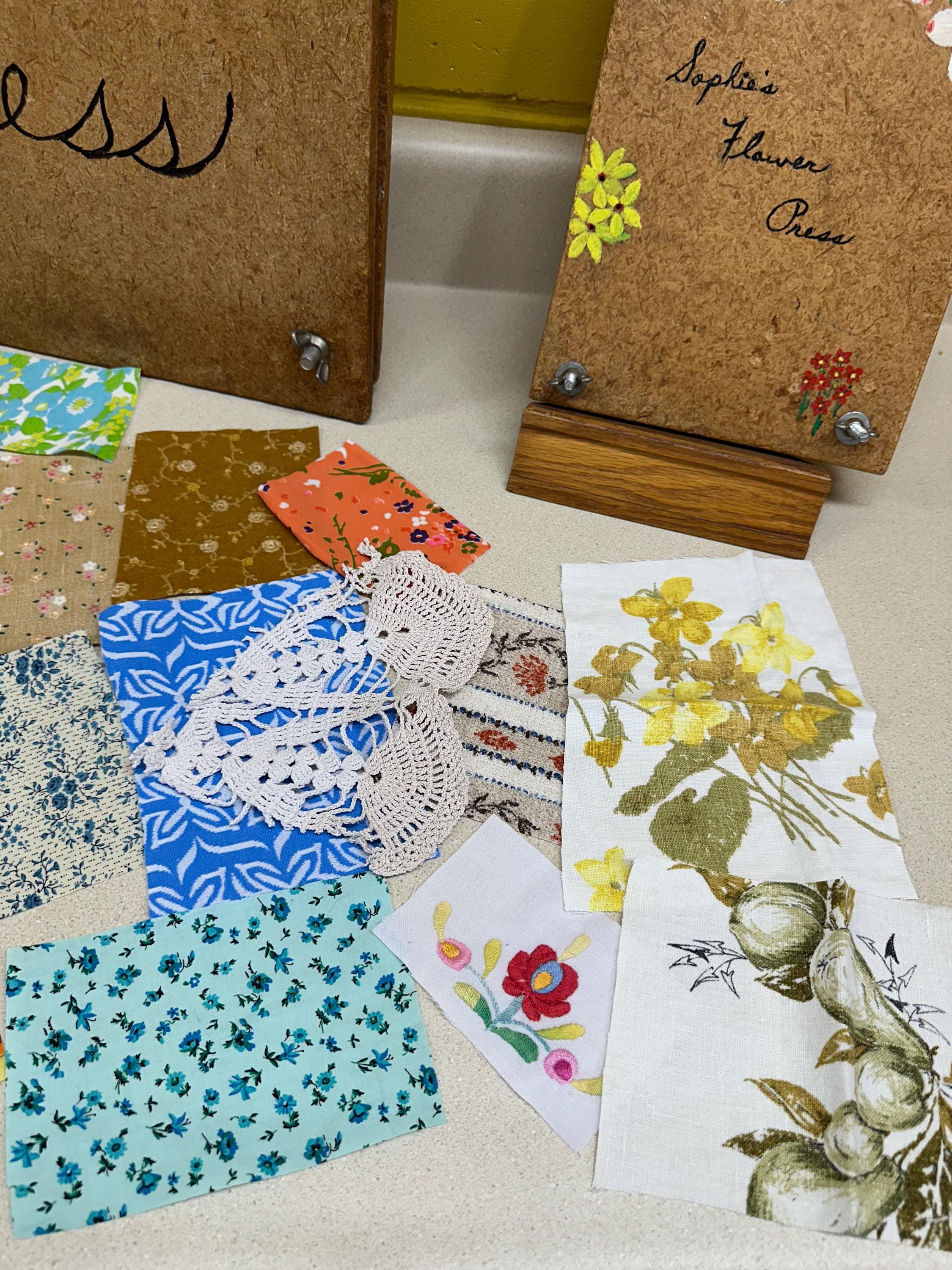 Vintage Fabric Scrap Bundle: 25+ Small Pieces for Crafts