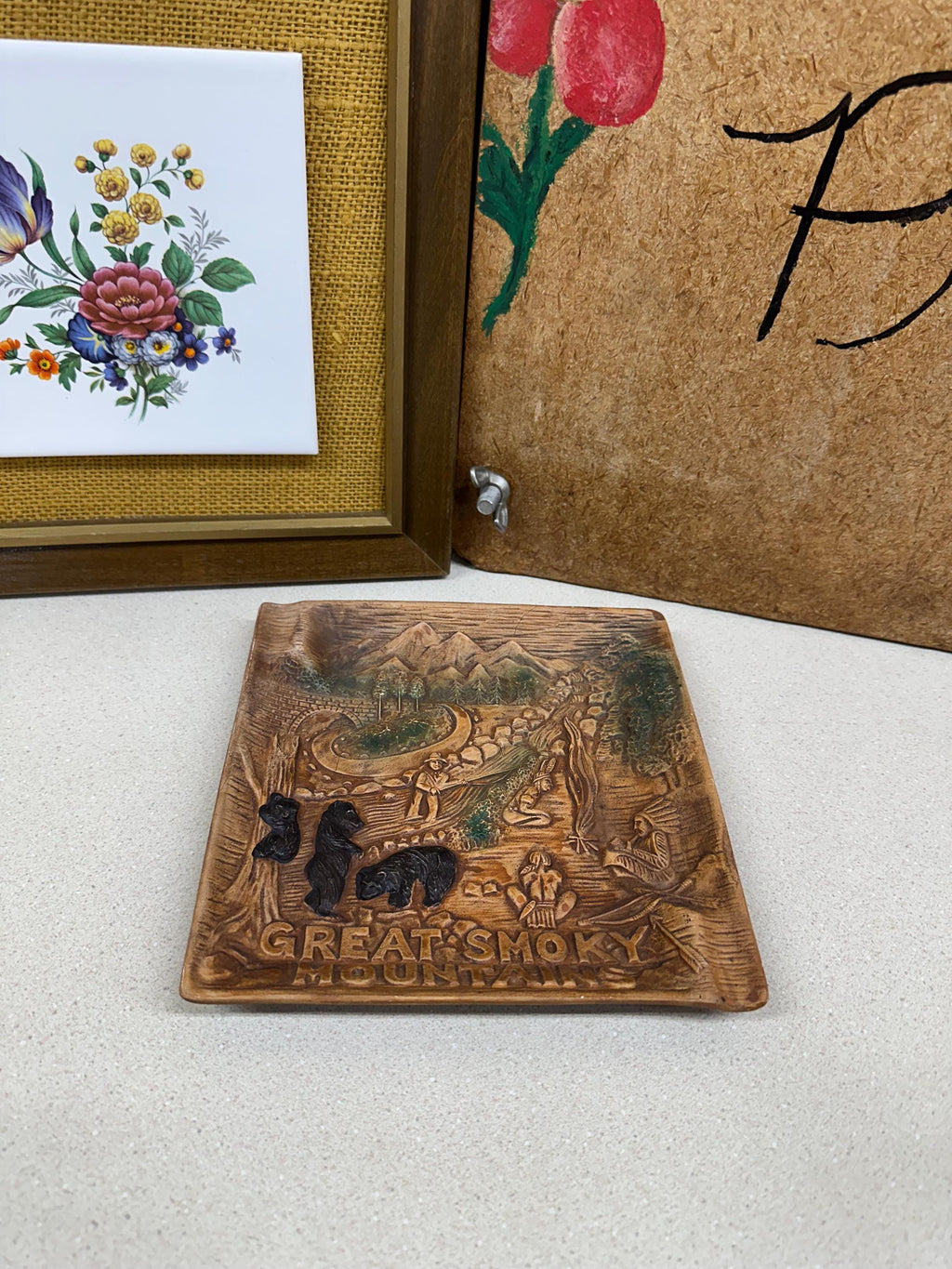 Vintage Ashtray Great Smoky Mountains National Park Souvenir