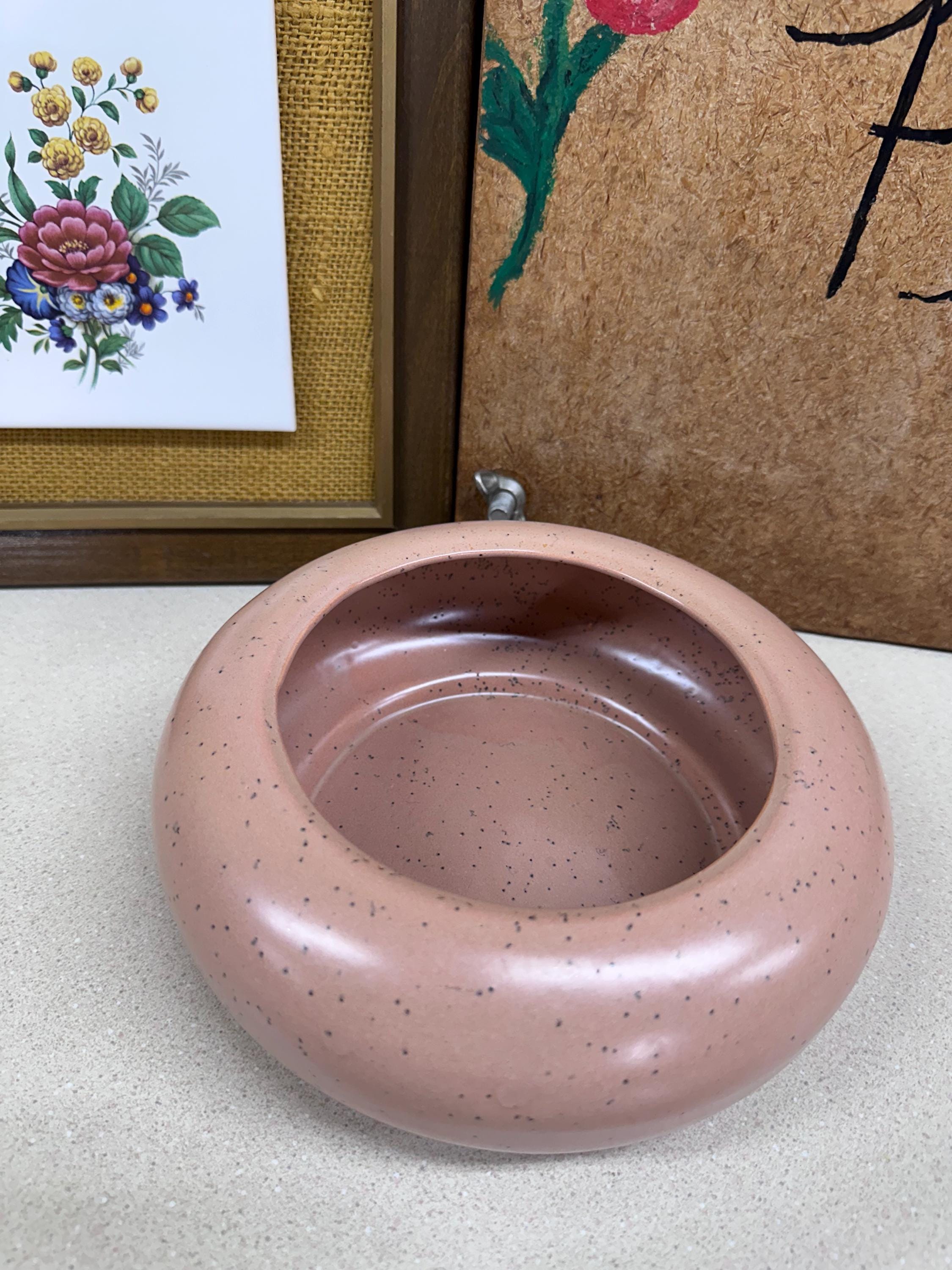 Vintage Planter Pot Succulent Container Dish Garden Storage Retro Decor Pink Speckled