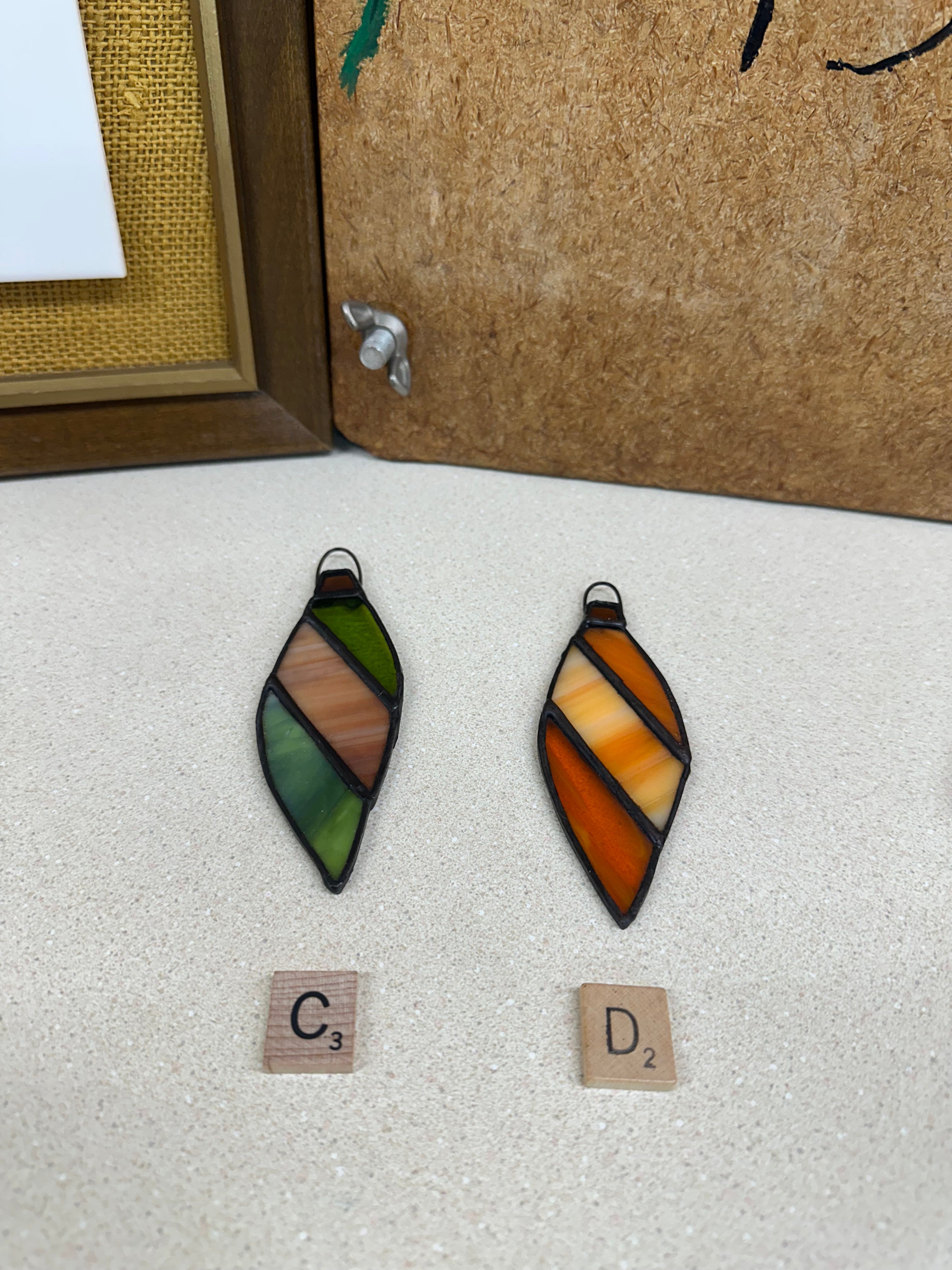 Vintage Stained Glass Christmas Ornament Sun Catcher 70's Vibe: Your Choice