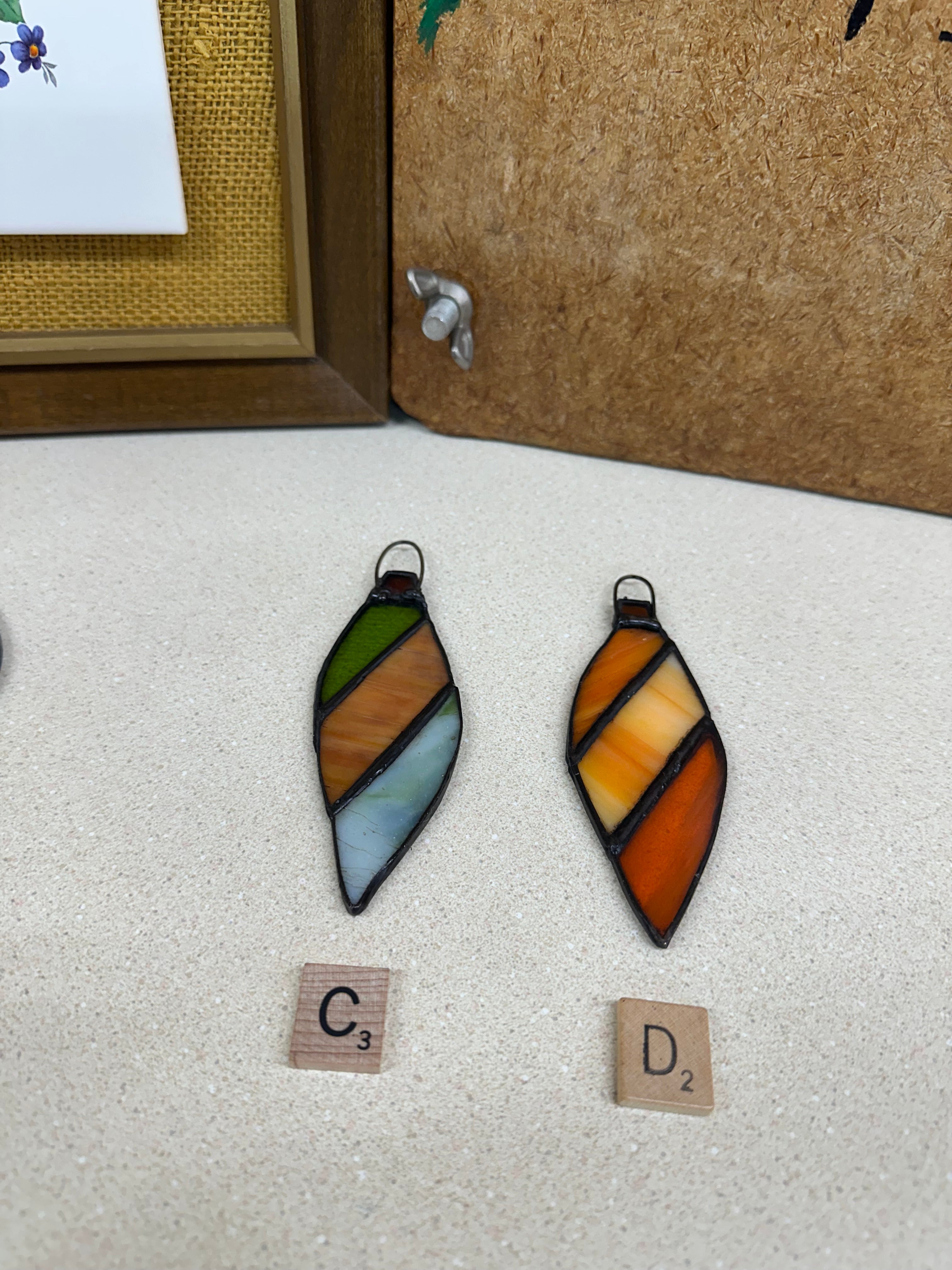 Vintage Stained Glass Christmas Ornament Sun Catcher 70's Vibe: Your Choice