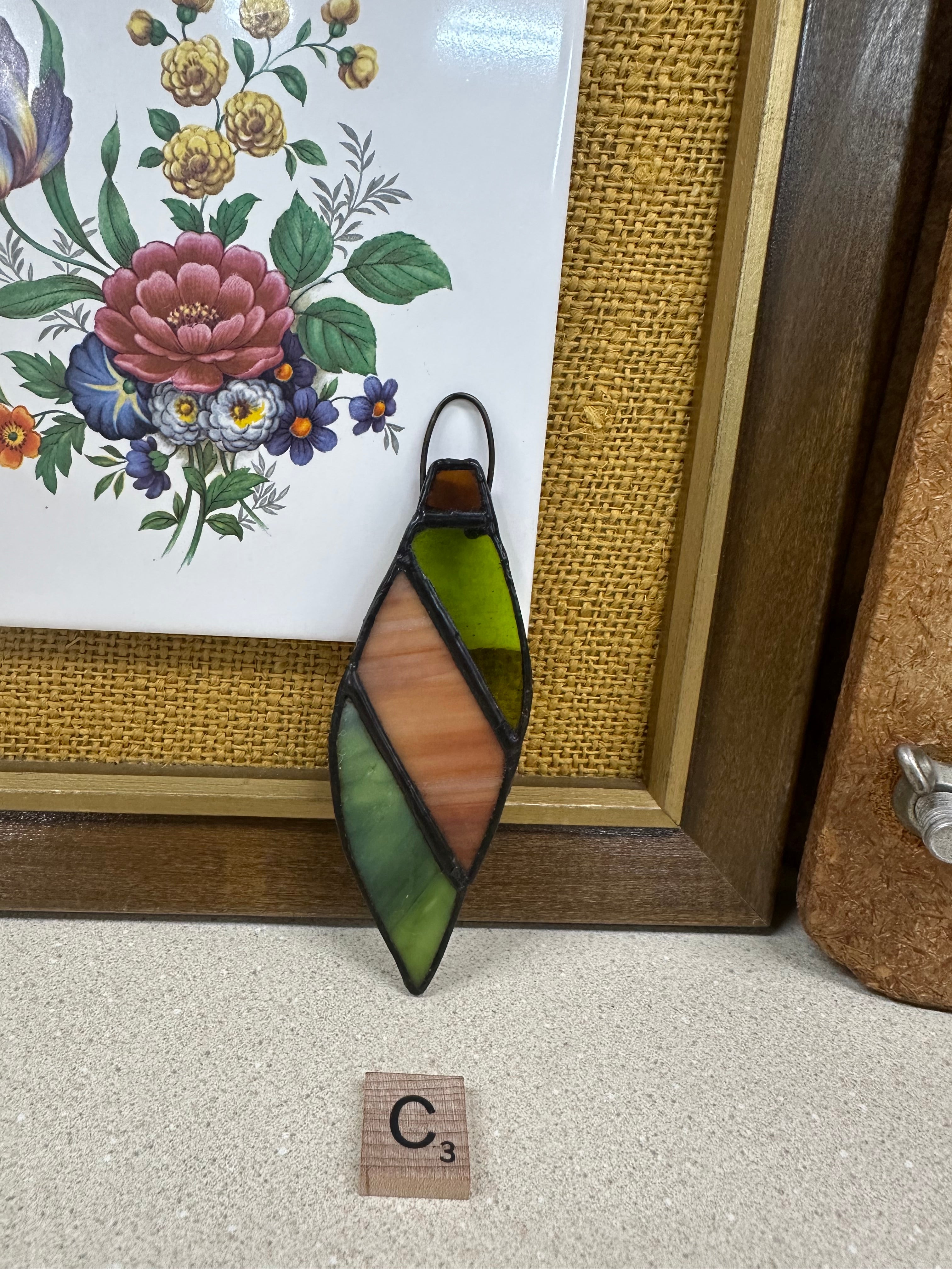 Vintage Stained Glass Christmas Ornament Sun Catcher 70's Vibe: Your Choice