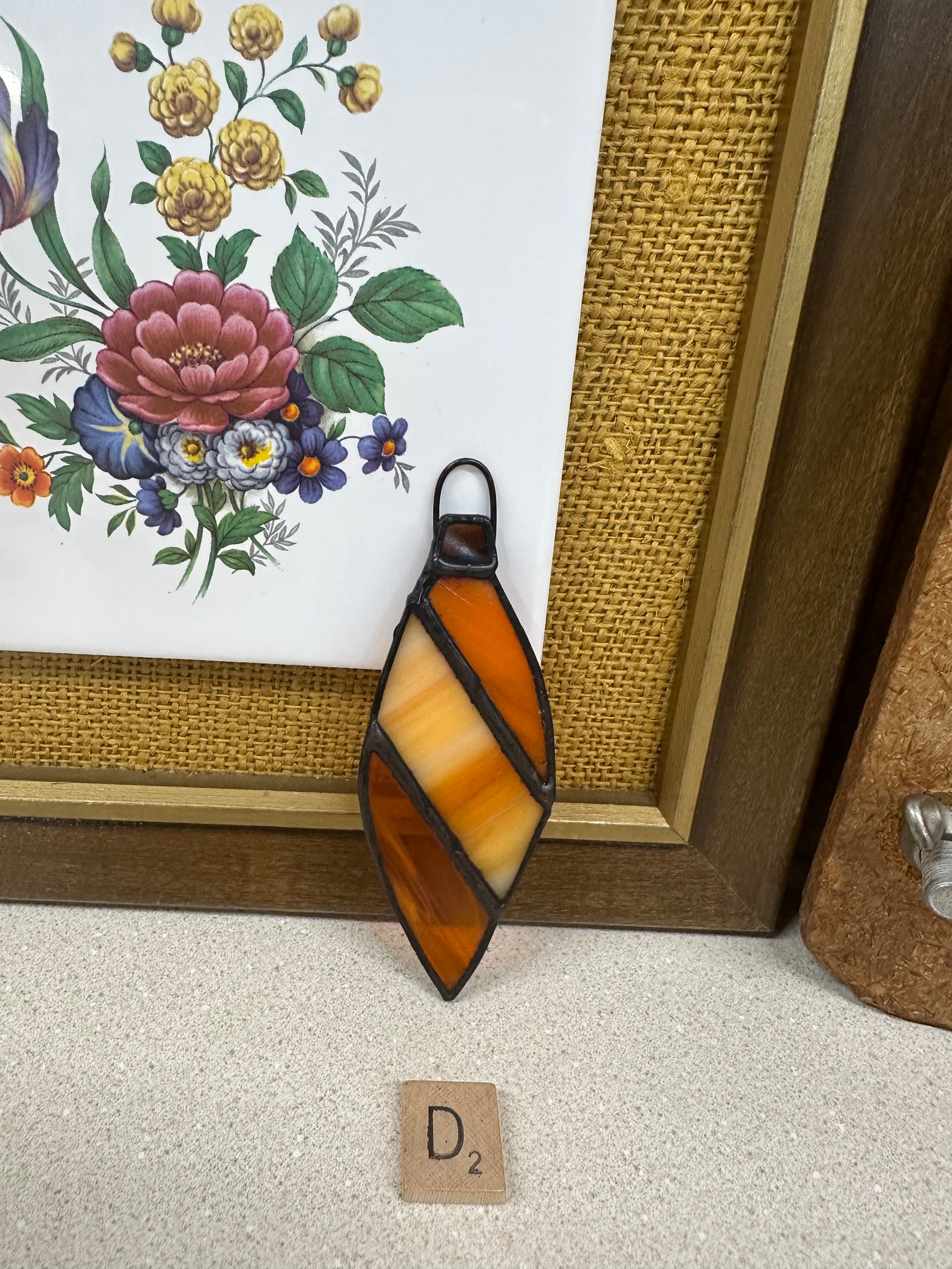 Vintage Stained Glass Christmas Ornament Sun Catcher 70's Vibe: Your Choice