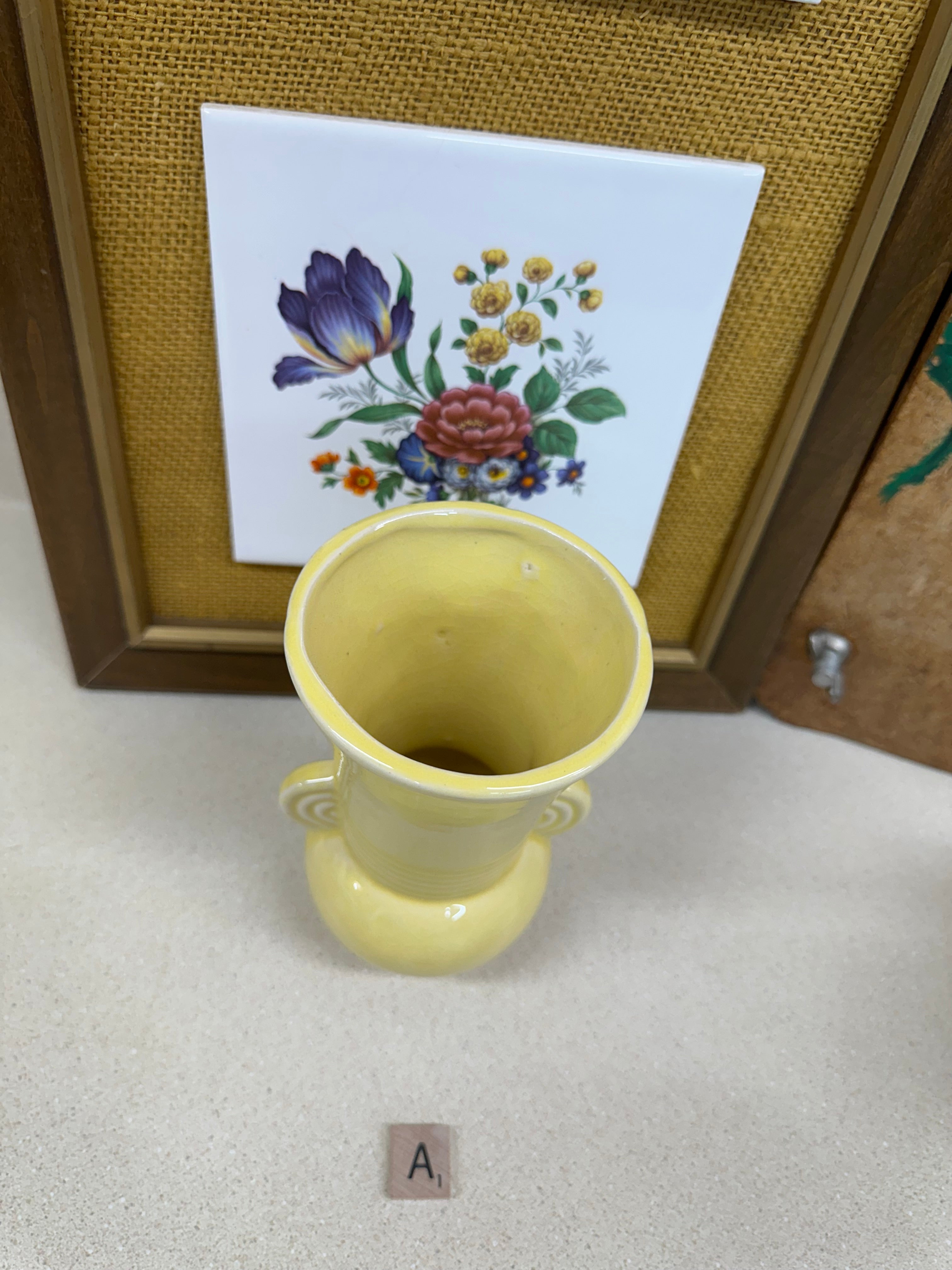 Vintage Planter Vase Yellow Farmhouse Cottagecore Decor: Your Choice