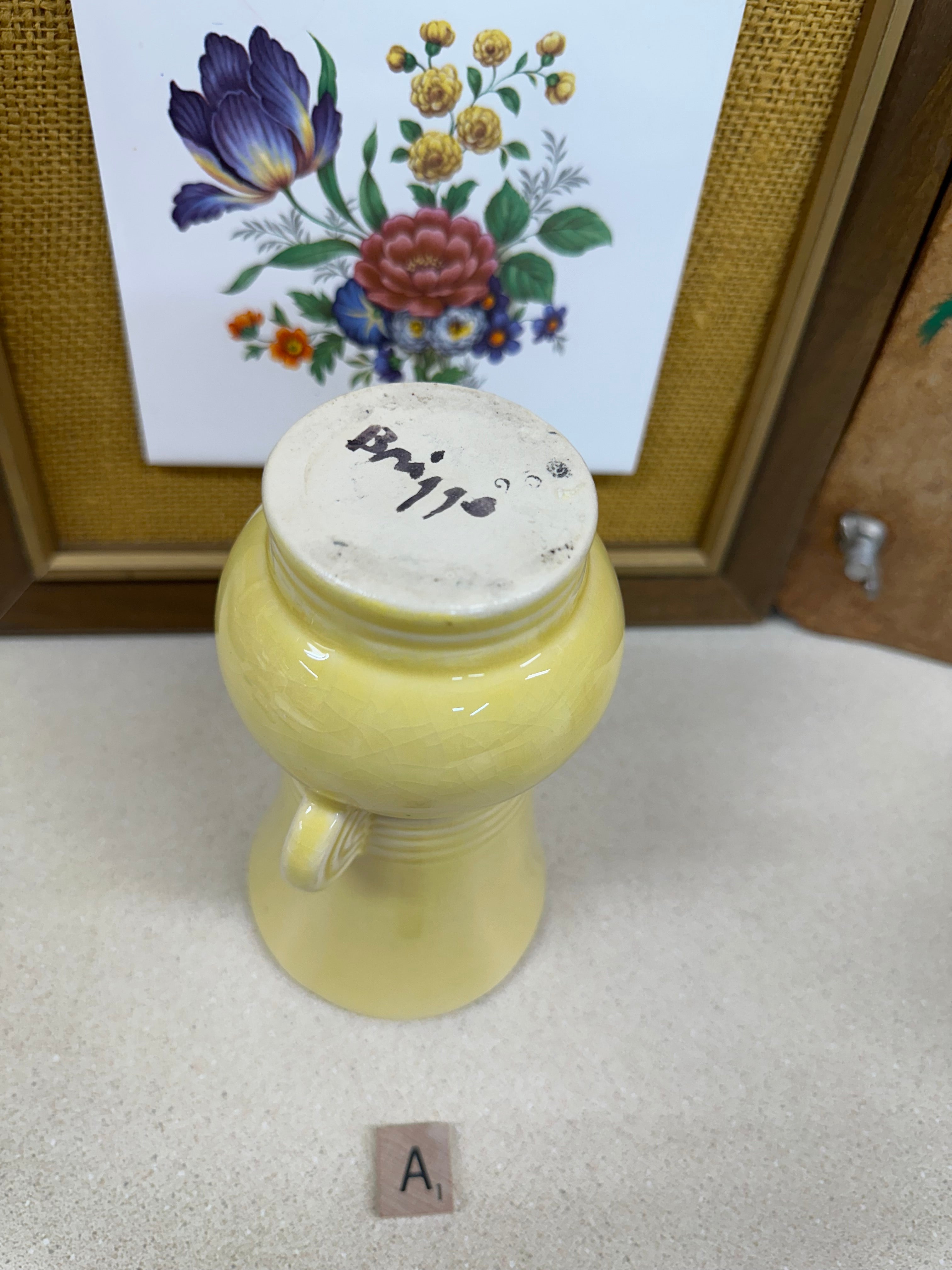 Vintage Planter Vase Yellow Farmhouse Cottagecore Decor: Your Choice