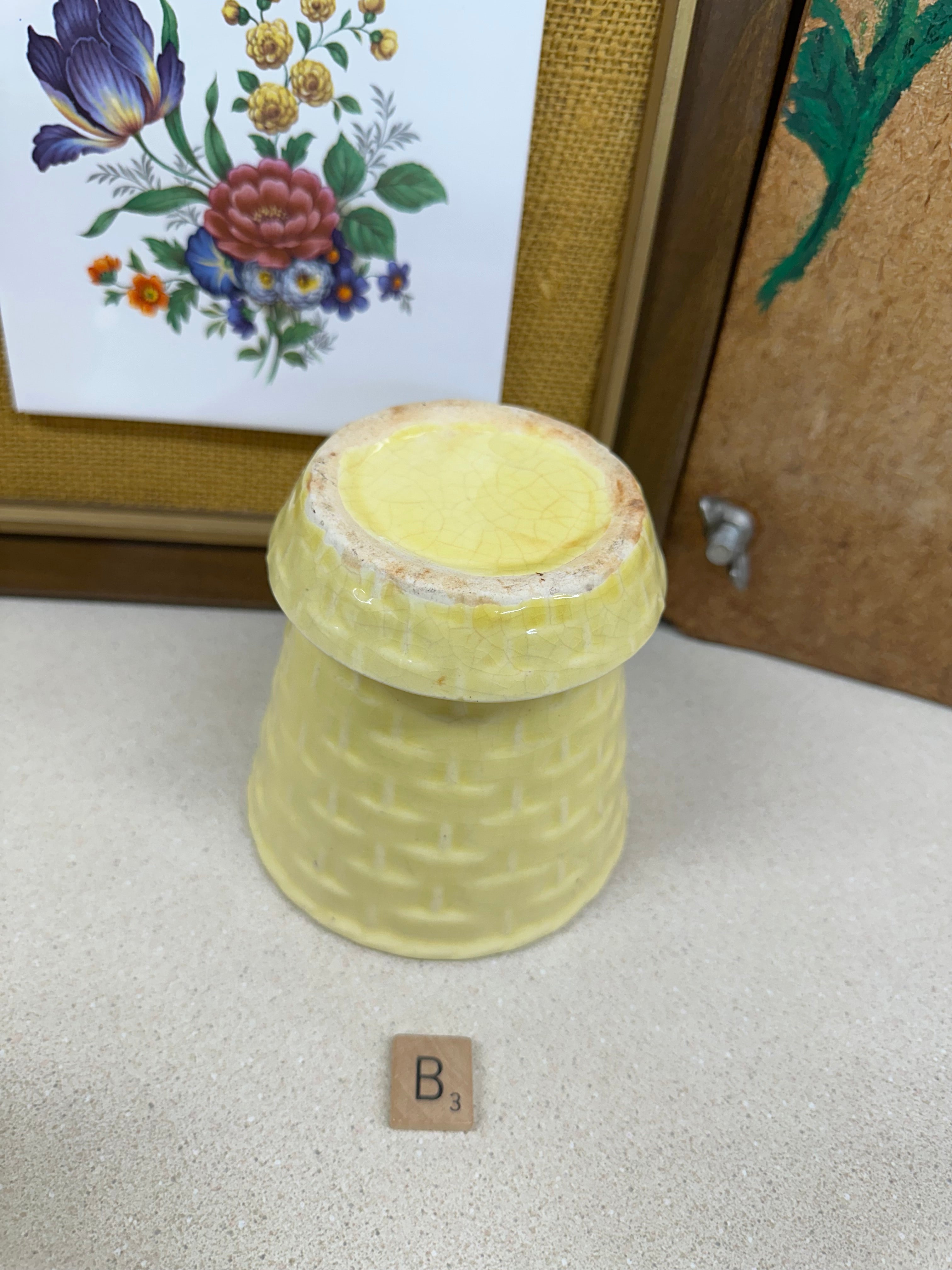 Vintage Planter Vase Yellow Farmhouse Cottagecore Decor: Your Choice