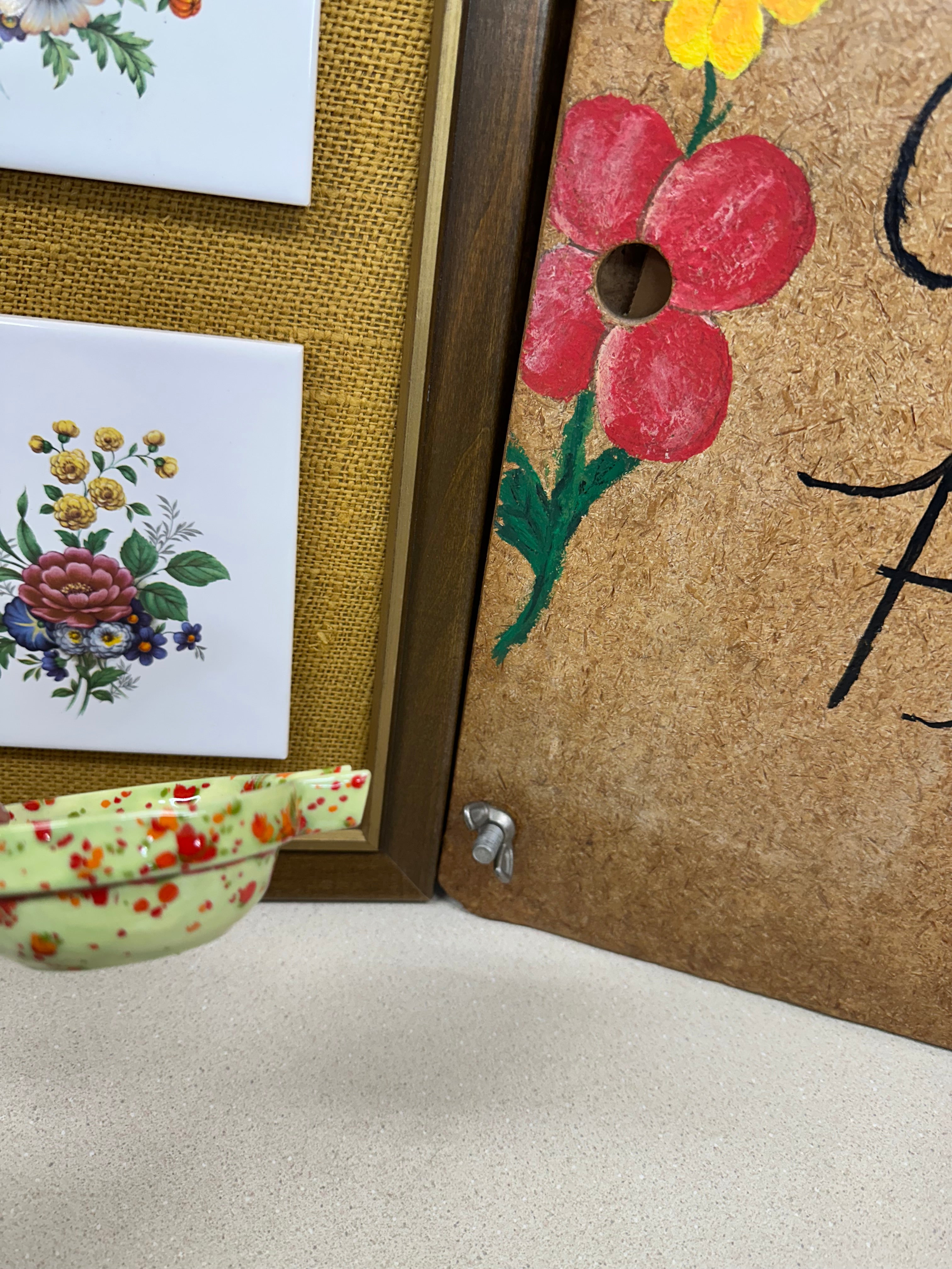 Vintage Glass Ashtray Speckled Retro