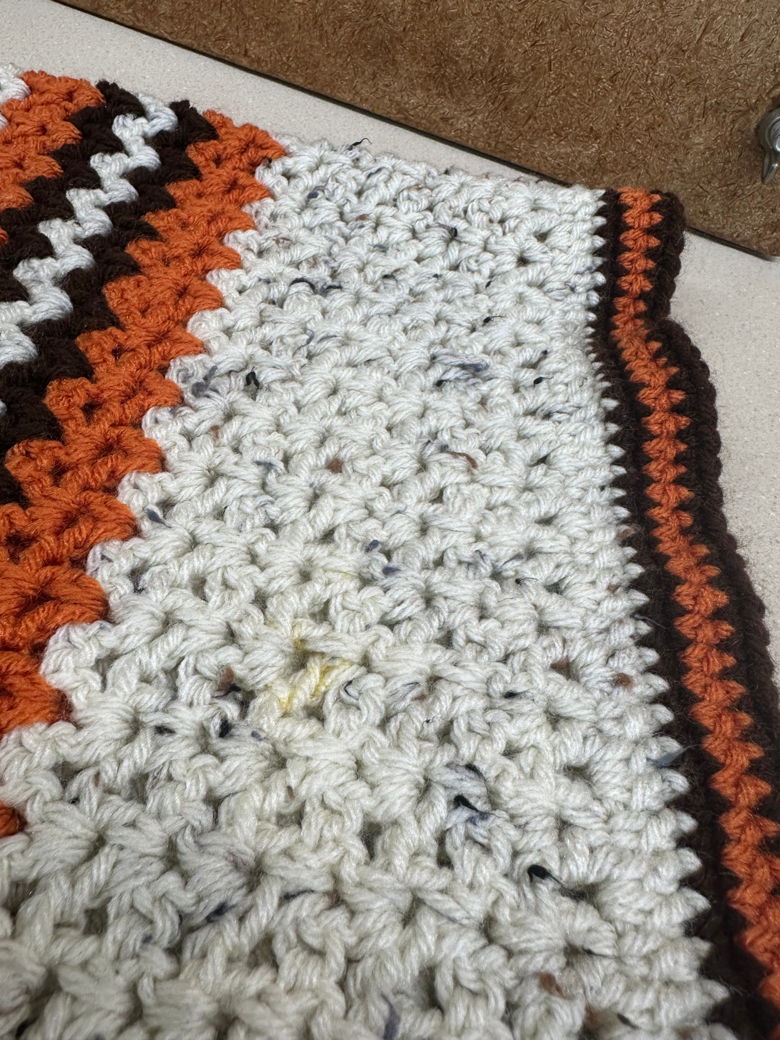Vintage Afghan Throw Lap Blanket