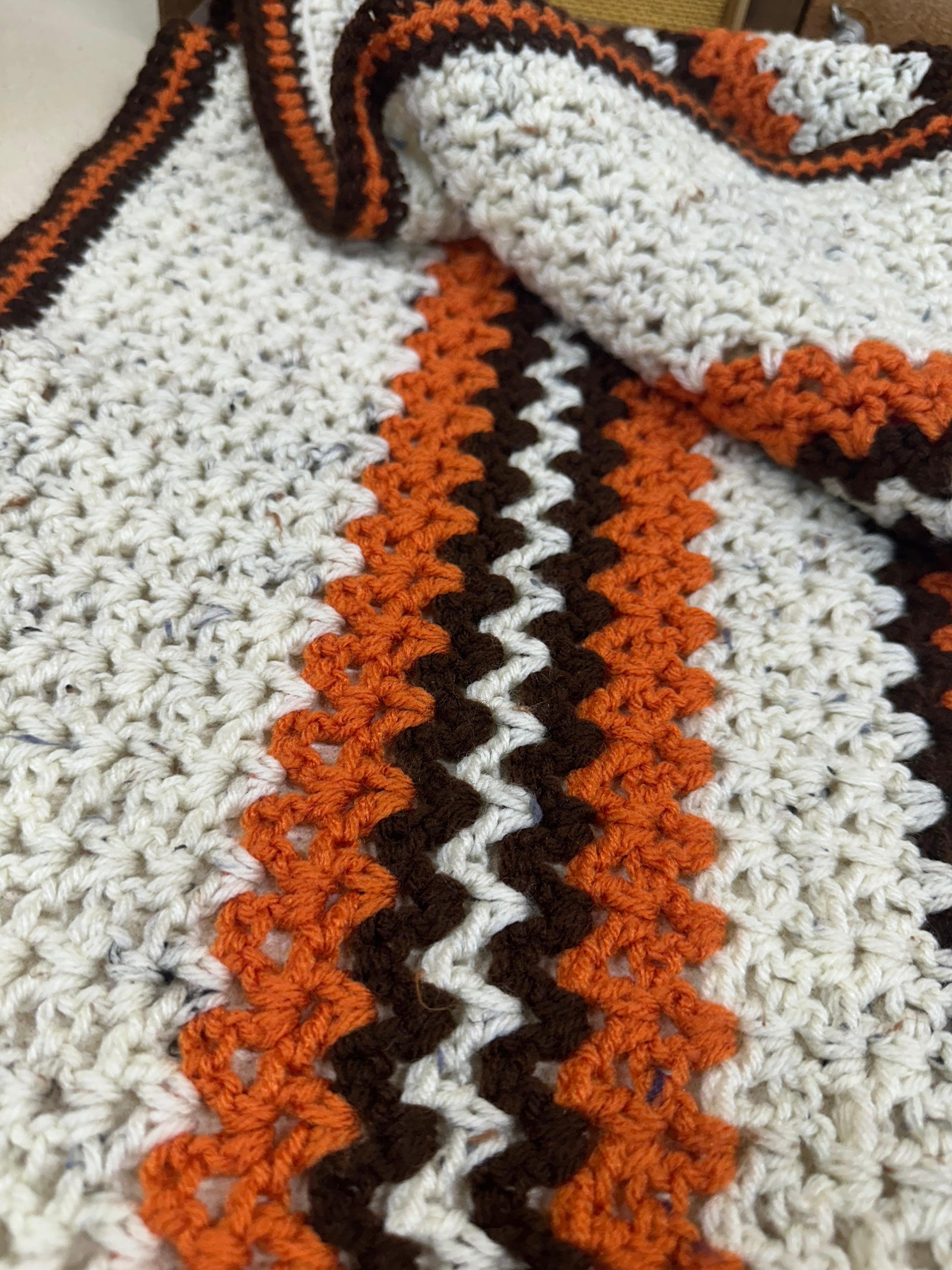 Vintage Afghan Throw Lap Blanket