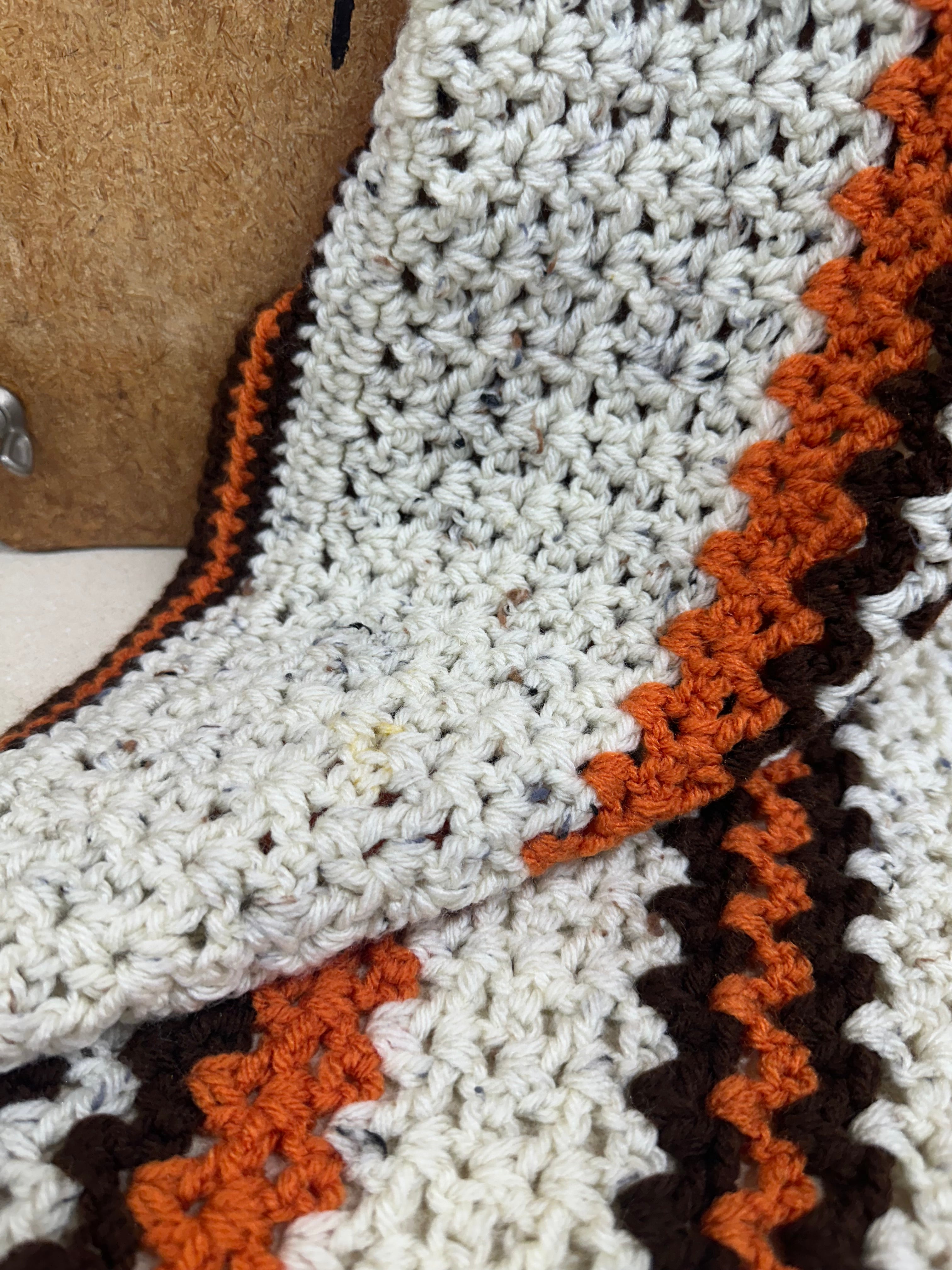 Vintage Afghan Throw Lap Blanket