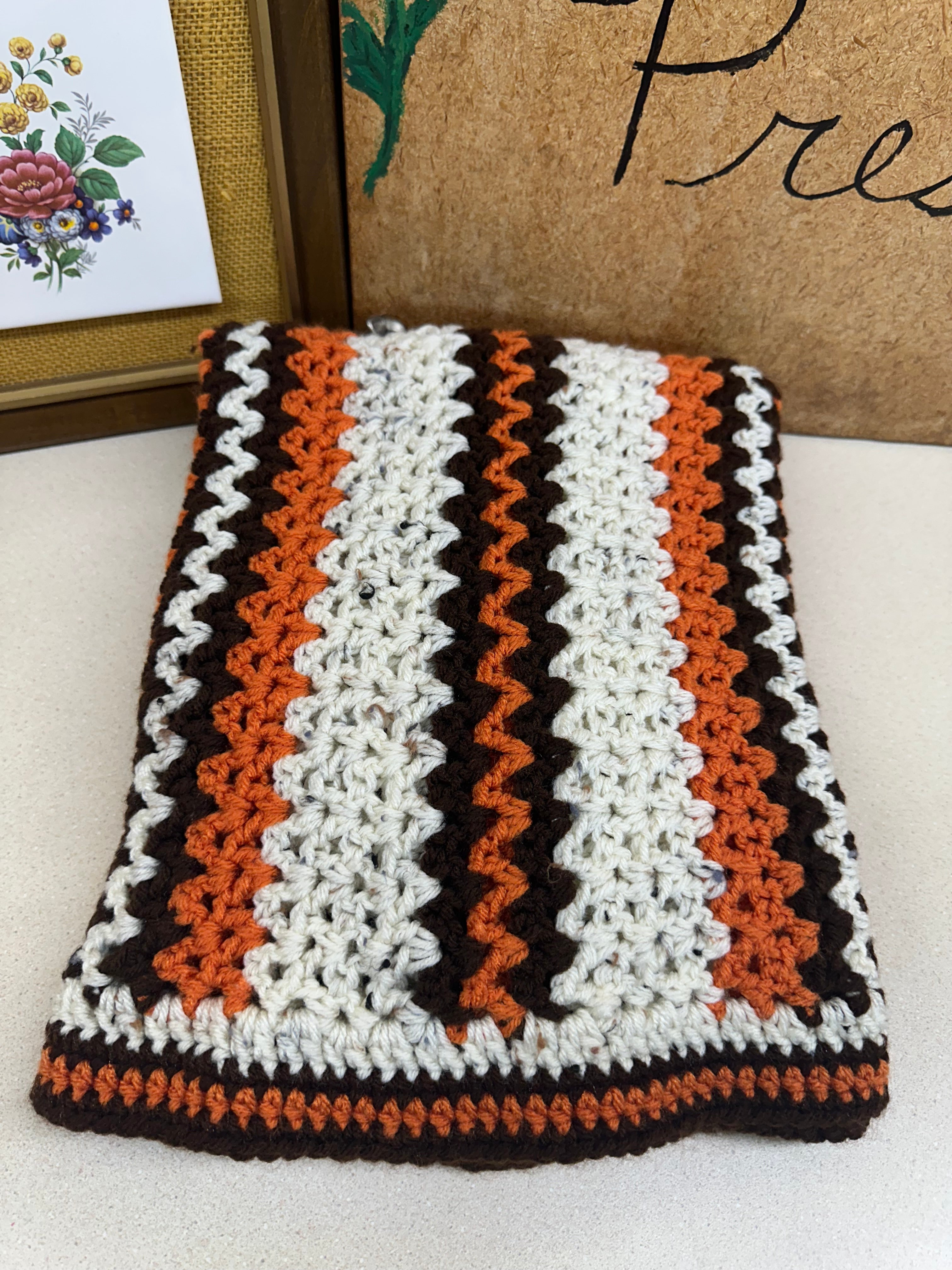 Vintage Afghan Throw Lap Blanket