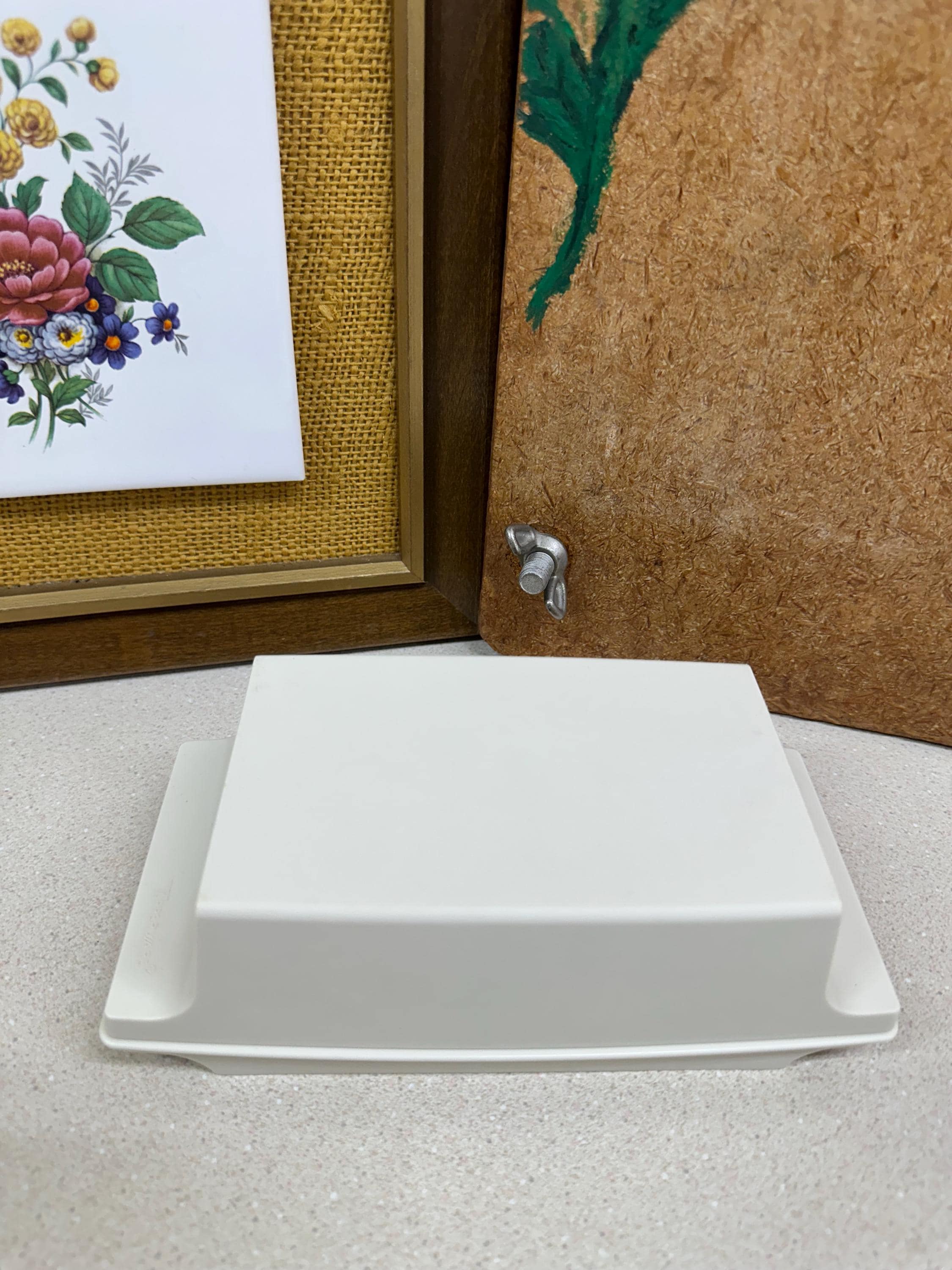 Vintage Butter Dish Tupperware Plastic Storage Container USA Made