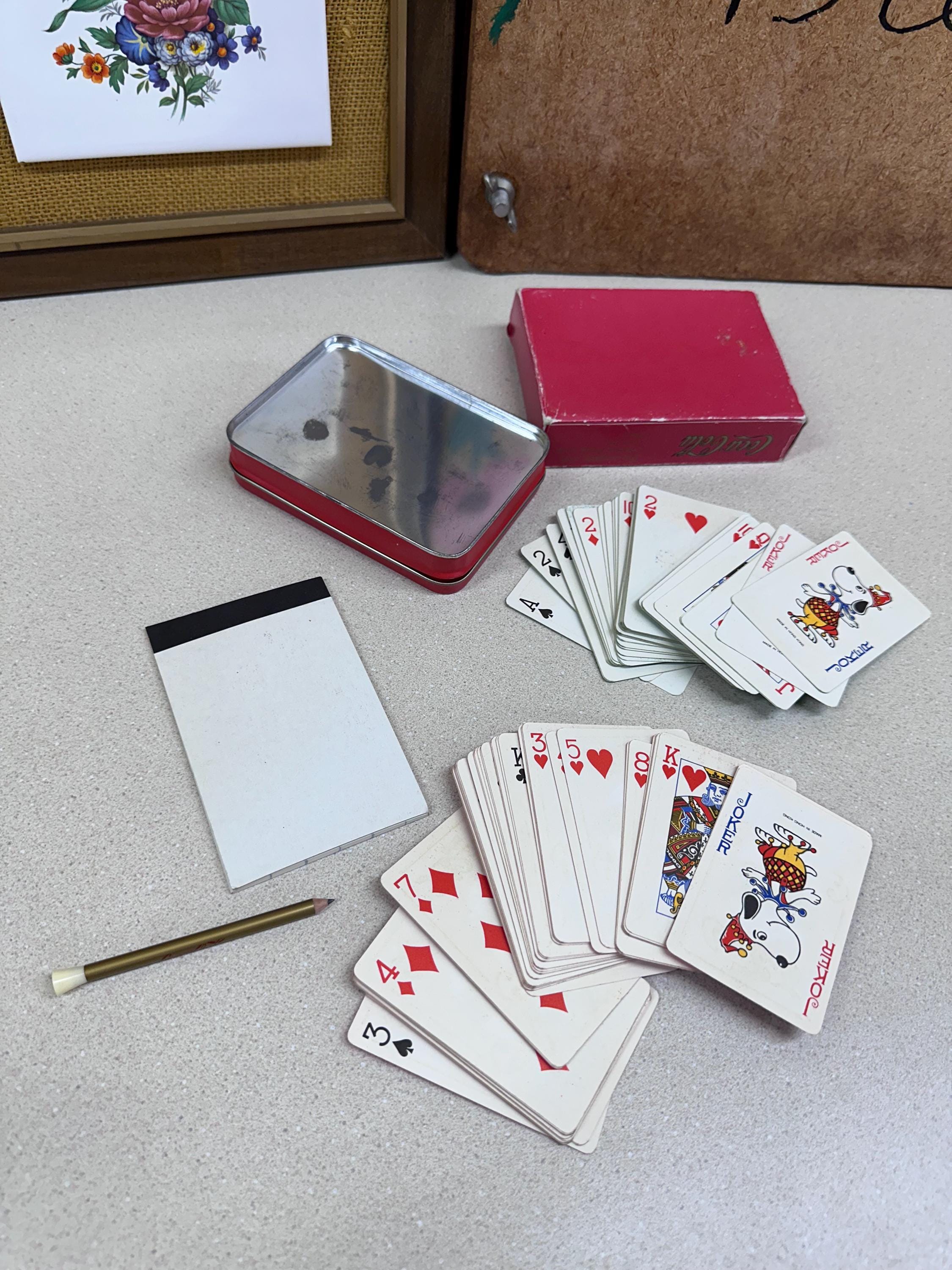 Vintage Coca Cola Playing Card Set with Tin & Score Pad