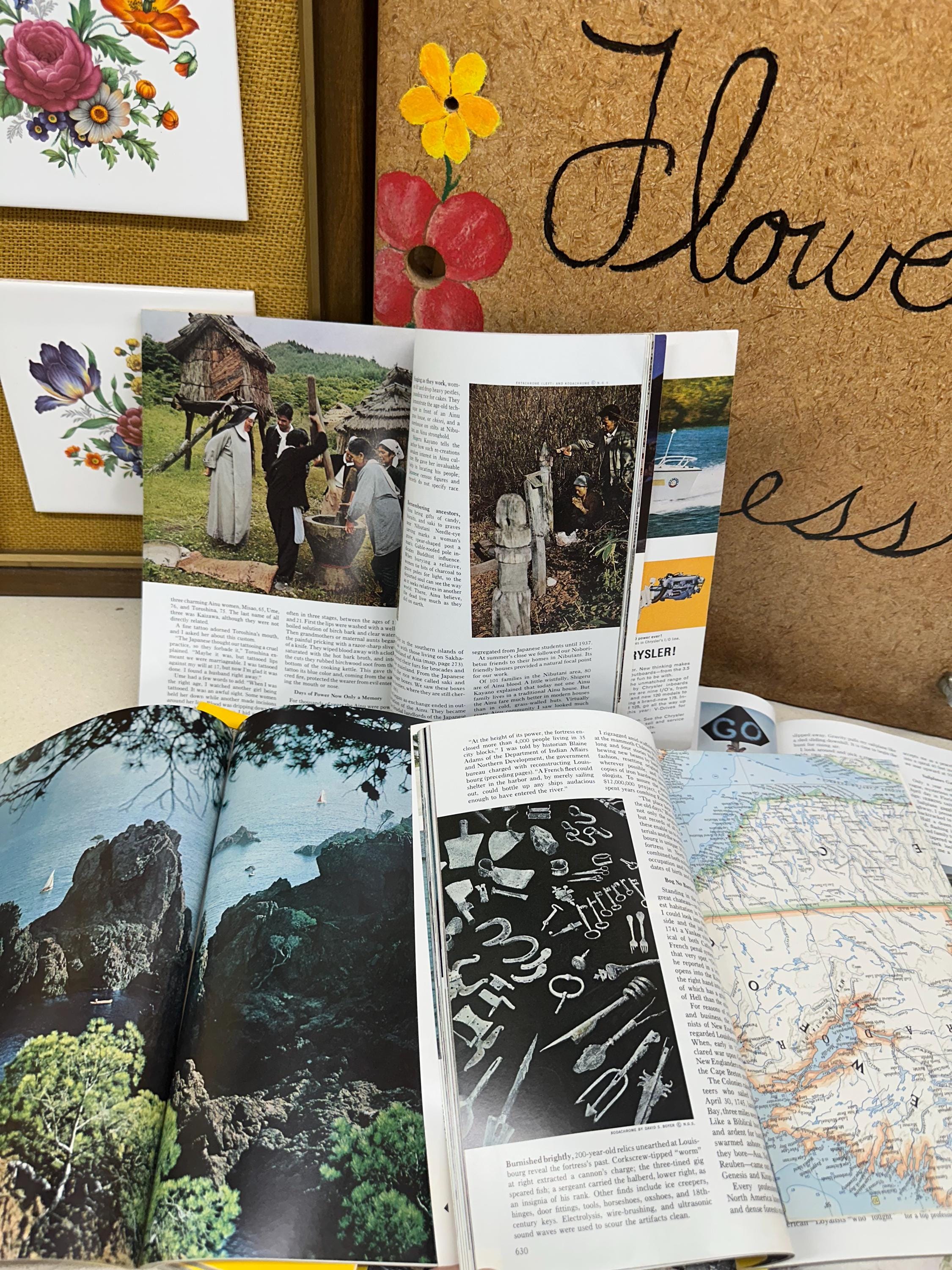 Vintage 1967 National Geographic Magazines Ads Pictures Advertisements January- December Included Nat Geo 1960's