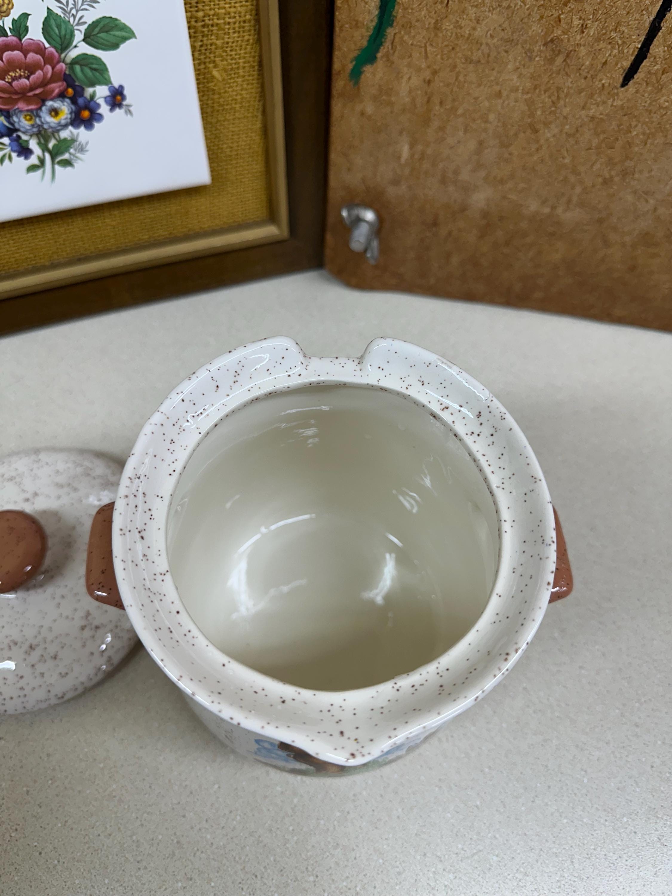 Vintage Pot with Lid and Strainer Bear Rainbow Unique Vintage