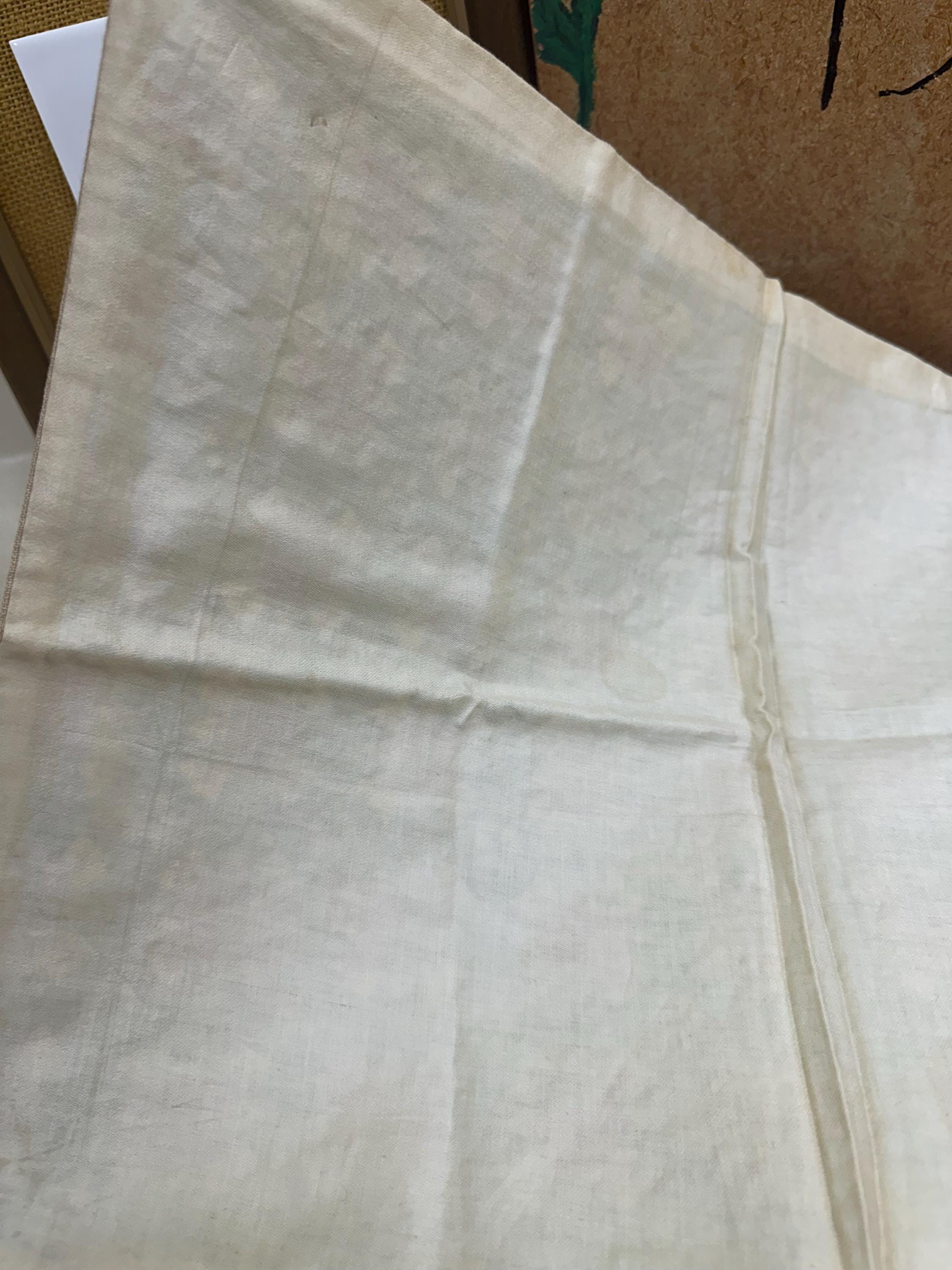 Handmade Vintage Pillow Cover: Repurposed Linen, 20x15 Inches